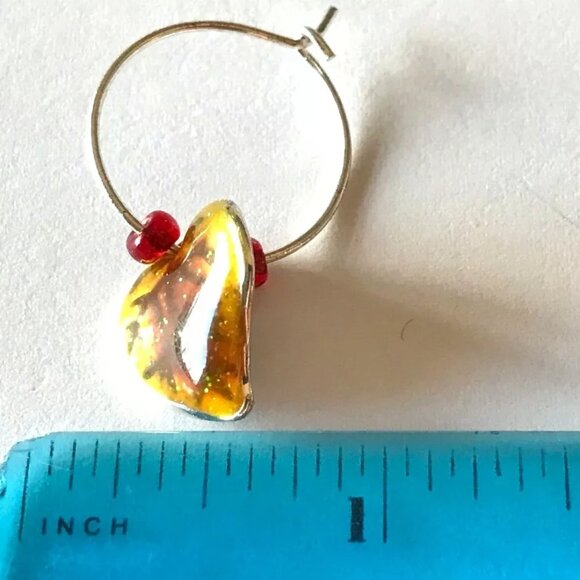 Gold Leaf Earrings Fall Thanksgiving Autumn Tree Leaves Halloween Harvest Plated - Picture 8 of 8